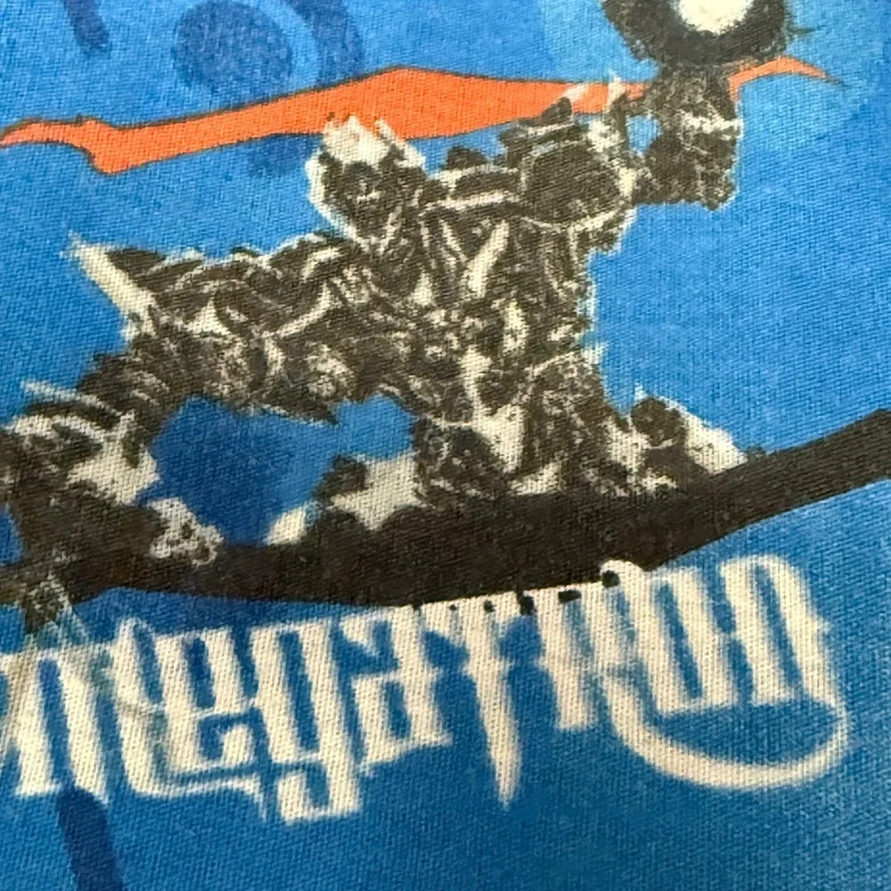 Vintage Transformers Blue Graphic Twin size Top Flat Sheet 2006